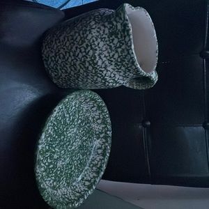 Sponge Ware Plate and Pitcher Set *NWOT*